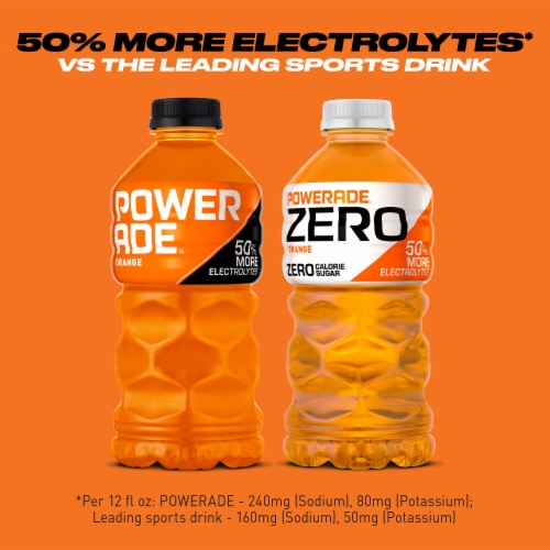 Powerade® Orange Sports Drink Bottle Perspective: bottom