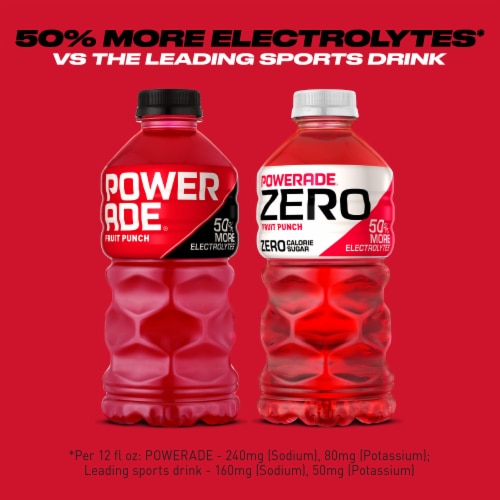 Powerade® Red Fruit Punch Sports Drink Bottle Perspective: bottom