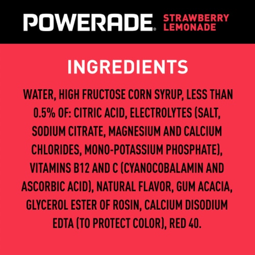 Powerade® Pink Strawberry Lemonade Sports Drink Bottle Perspective: bottom