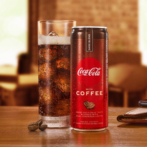 Coca-Cola® With Coffee Dark Blend Soda Cans Perspective: bottom