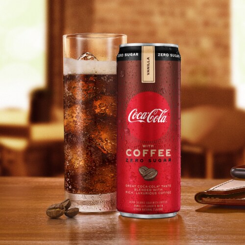 Coca-Cola® With Coffee Zero Sugar Vanilla Soda Can Perspective: bottom