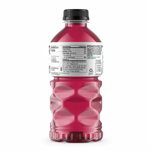 Powerade® Zero Sugar Pink Watermelon Berry Sports Drink Bottle Perspective: bottom