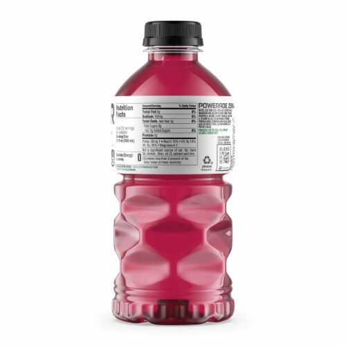 Powerade® Zero Sugar Pink Watermelon Berry Sports Drink Bottle Perspective: bottom