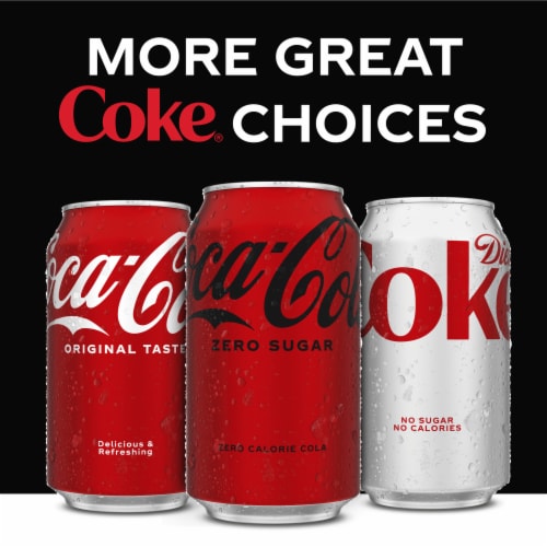 Coca-Cola® Zero Sugar Cola Soda Cans Perspective: bottom