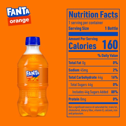 Fanta® Orange Soda Bottles Perspective: bottom