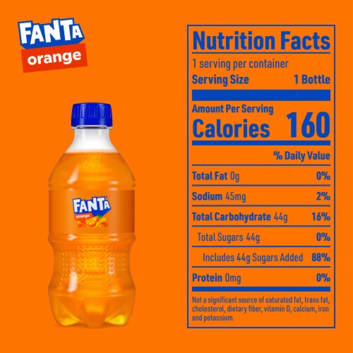 Fanta® Orange Soda Bottles Perspective: bottom