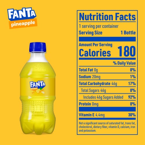Fanta® Pineapple Soda Bottles Perspective: bottom