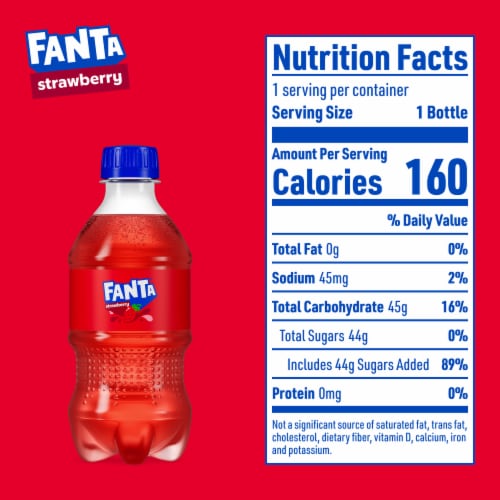 Fanta® Strawberry Soda Bottles Perspective: bottom
