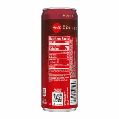 Coca-Cola® with Coffee Mocha Soda Can Perspective: bottom