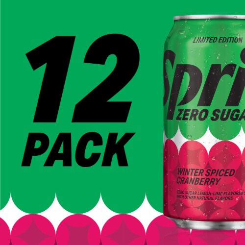 Sprite® Winter Spiced Cranberry Zero Sugar Soda Cans Perspective: bottom
