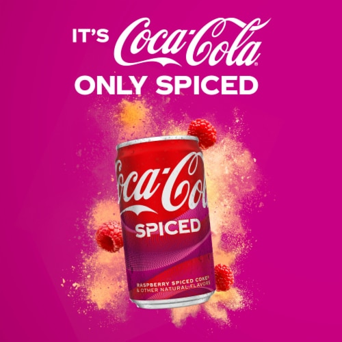 Coca-Cola® Spiced Raspberry Soda Mini Cans Perspective: bottom