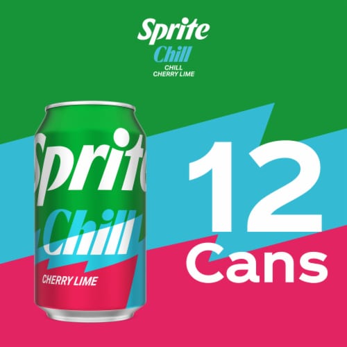 Sprite Chill Cherry Lime Soda Cans Perspective: bottom