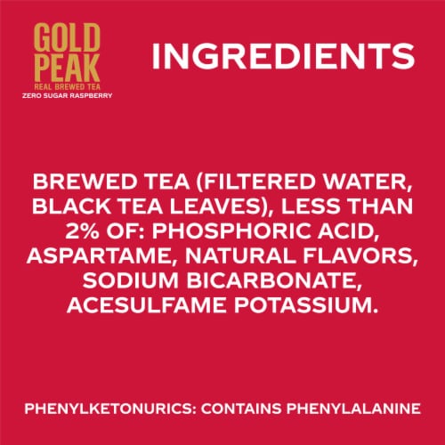Gold Peak® Zero Sugar Raspberry Sweet Tea Bottle Perspective: bottom