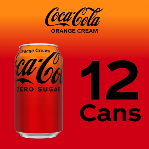 Coca-Cola® Zero Sugar Orange Cream Soda Cans Perspective: bottom