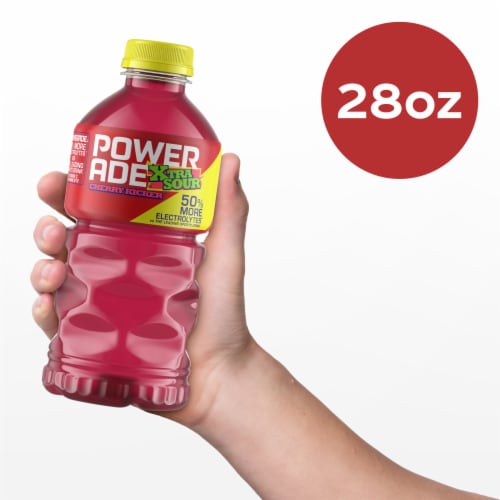 POWERADE® XTRA SOUR Cherry Kicker Sports Drink Bottle Perspective: bottom