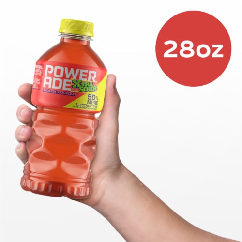 POWERADE® XTRA SOUR Peach Pucker Sports Drink Bottle Perspective: bottom
