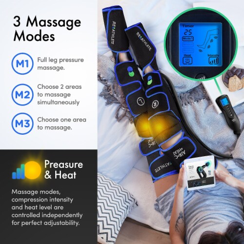 REATHLETE Air C Leg Foot Athlete Compression Massager Boots with