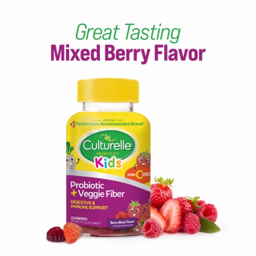 Culturelle® Kids Berry Blast Flavor Probiotic Gummies Perspective: bottom