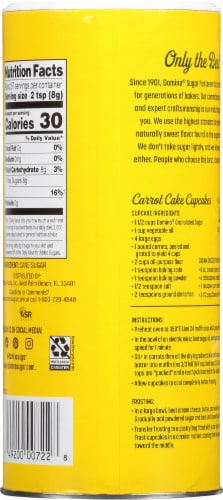 Domino Premium Pure Cane Granulated Sugar 1 lb Canister Perspective: bottom