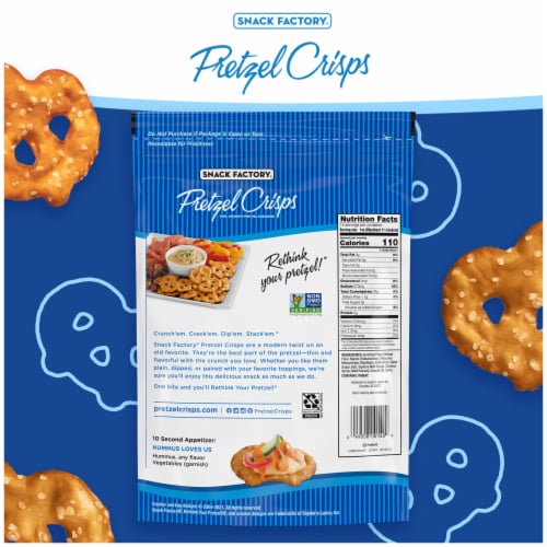 Snack Factory Original Pretzel Crisps Non-Gmo Perspective: bottom