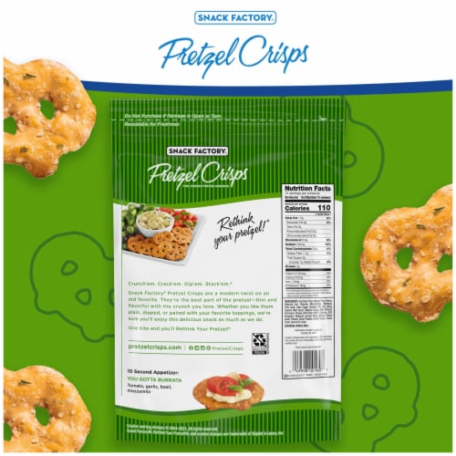 Snack Factory Garlic Parmesan Pretzel Crisps Perspective: bottom