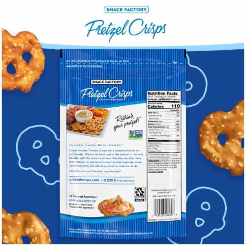 Snack Factory Original Pretzel Crisps Non-Gmo Perspective: bottom