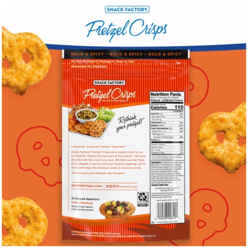 Snack Factory Buffalo Wing Pretzel Crisps Perspective: bottom