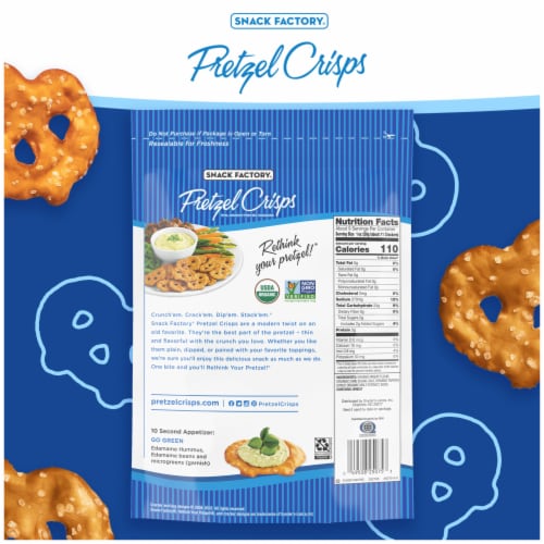 Snack Factory Pretzel Crisps Organic Original Perspective: bottom