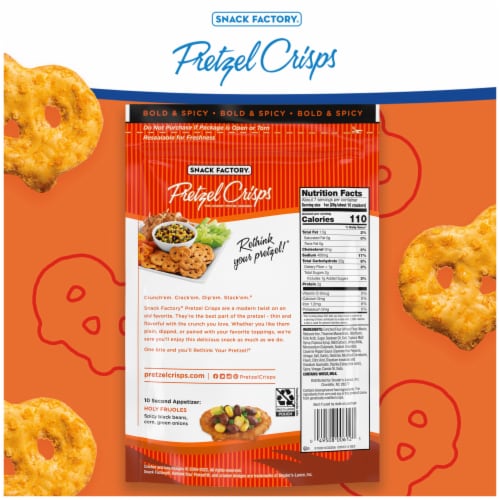Snack Factory Pretzel Crisps Buffalo Wing Party Size Perspective: bottom