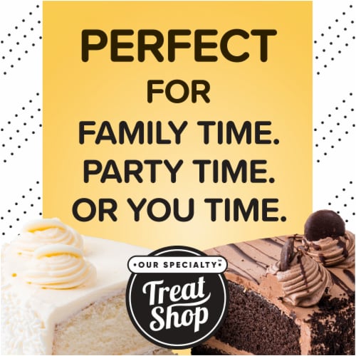 Our Specialty Treat Shop 8" Double Layer Black & White Cake Perspective: bottom