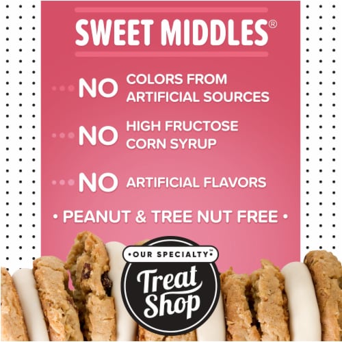 Our Specialty Oatmeal Raisin Sweet Middle Sandwich Cookies Perspective: bottom