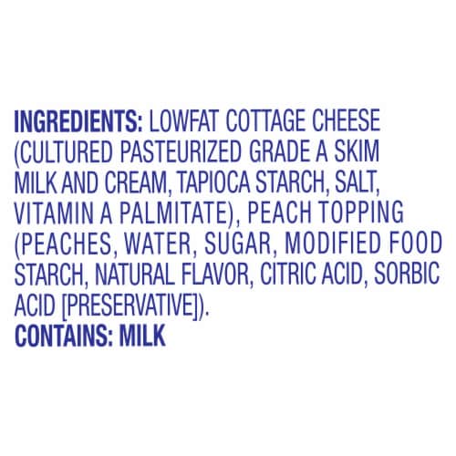 Knudsen® Cottage Doubles Low Fat Cottage Cheese & Peach Topping Perspective: bottom