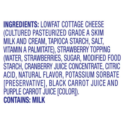 Knudsen Cottage Doubles Strawberry Topping & Low Fat Cottage Cheese Cup Perspective: bottom