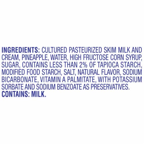 Knudsen Lowfat Small Curd Cottage Cheese & Pineapple 1.5% Milkfat Perspective: bottom