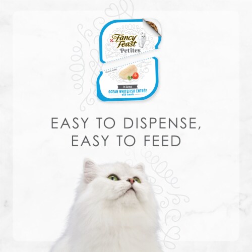 Purina Fancy Feast Petites Wet Cat Food in Gravy Ocean Whitefish with Tomato Perspective: bottom