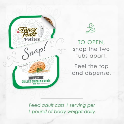 Purina Fancy Feast Petites Gourmet Gravy Wet Cat Food Grilled Chicken With Rice Entree Perspective: bottom