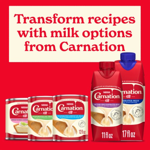 Nestlé Carnation Evaporated Milk Vitamin D Added Shelf Milk Evaporated Milk Canned Perspective: bottom