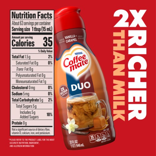 Coffee Mate Vanilla Caramel Coffee Creamer Perspective: bottom