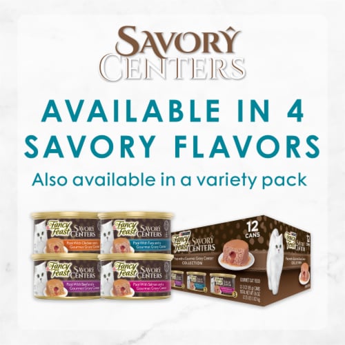 Purina Fancy Feast Savory Centers Wet Cat Food Pate with Tuna & a Gravy Center Perspective: bottom
