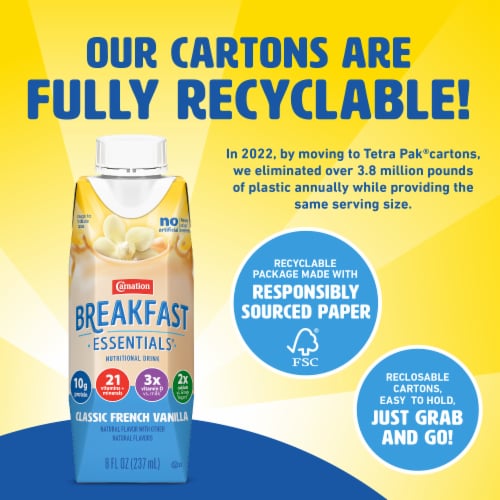 Carnation Breakfast Essentials Classic French Vanilla Nutritional Drink Perspective: bottom