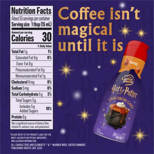 Coffee mate Harry Potter Cauldron Cake Toffee Flavored Creamer Liquid Coffee Creamer Perspective: bottom