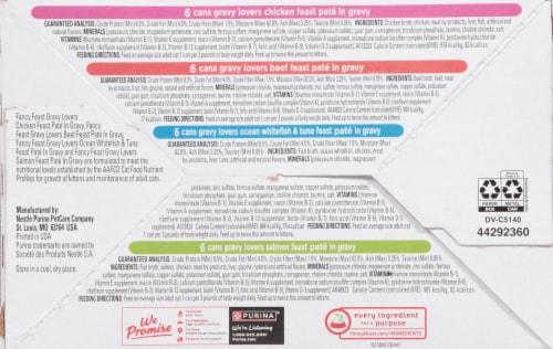 Purina® Fancy Feast® Gravy Lovers Pate Collection Wet Cat Food Perspective: bottom