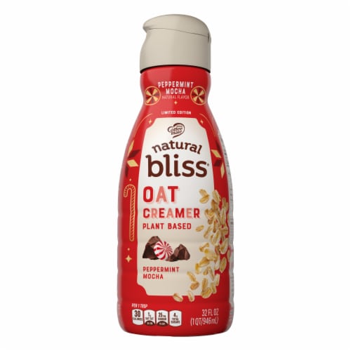 Coffee mate Natural Bliss Peppermint Mocha Flavored Oat Milk Creamer Perspective: bottom