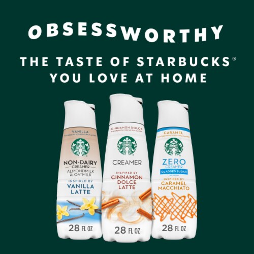 Starbucks Cinnamon Dolce Flavored Coffee Creamer Inspired by Cinnamon Dolce Latte Perspective: bottom