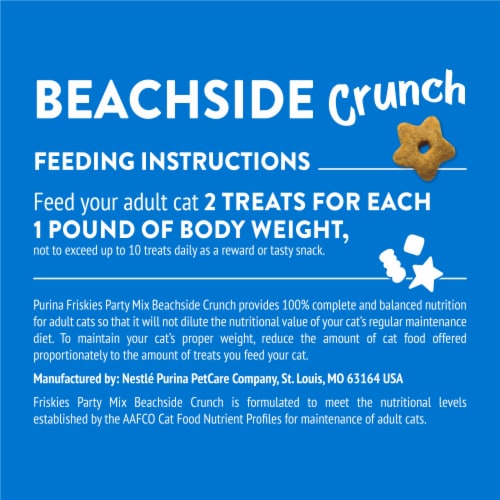 Purina Friskies Party Mix Cat Treats Beachside Crunch Perspective: bottom