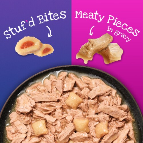 Friskies® Stuf'd & Sauc'd Jamm'n with Salmon & Shrimp Wet Cat Food Perspective: bottom