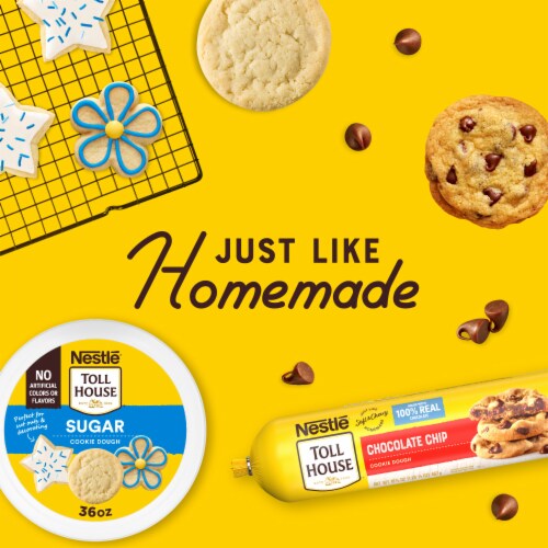 Nestle Toll House Sugar Cookie Dough Tub Ready to Bake Cookie Dough Oven Cookies Perspective: bottom