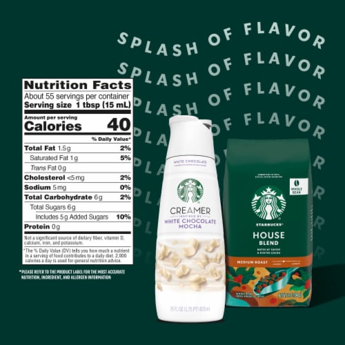Starbucks® White Chocolate Liquid Coffee Creamer Perspective: bottom