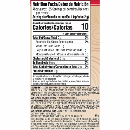 Coffee mate® Original Lite Powdered Creamer, 11oz Canister 12036411 Perspective: bottom