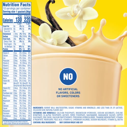 Carnation Breakfast Essentials® High Protein Classic French Vanilla Nutritional Drink Mix Packets Perspective: bottom